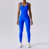 Solid Color Nylon Active Jumpsuits